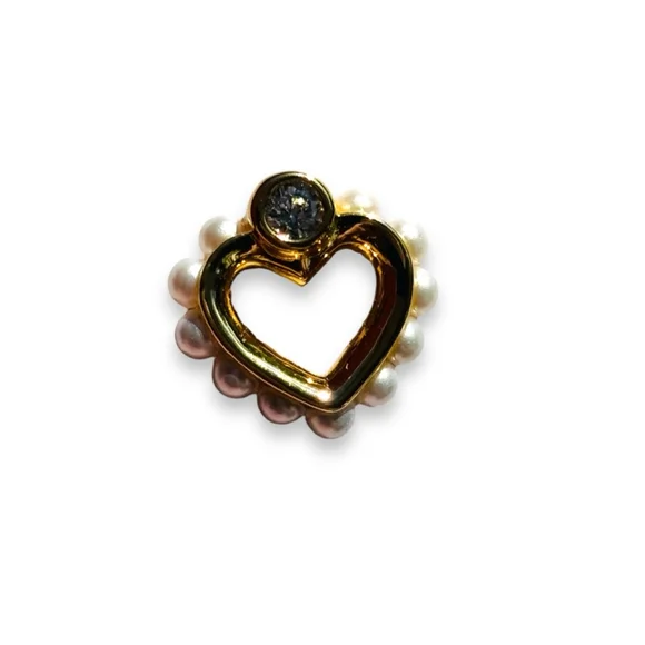 NWT Kate Spade New York Shining Spade Heart Pearl Stud Earrings • Pearl & Gold - Picture 6 of 7